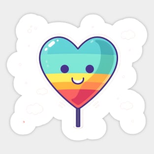 Love Heart Rainbow Pride Sticker